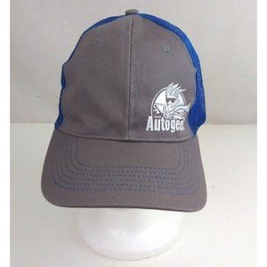 Autogeek Gray & Blue Mesh Back Unisex Embroidered Snapback Baseball Cap